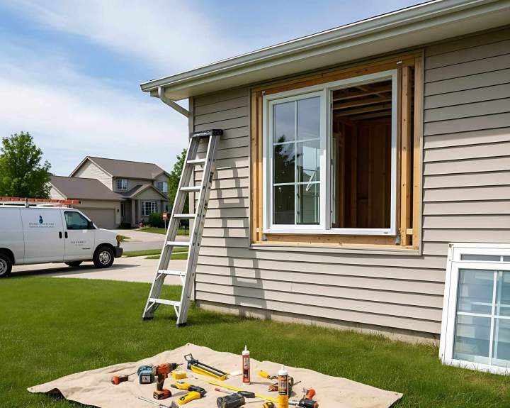 Remplacement rapide de vitres cassées